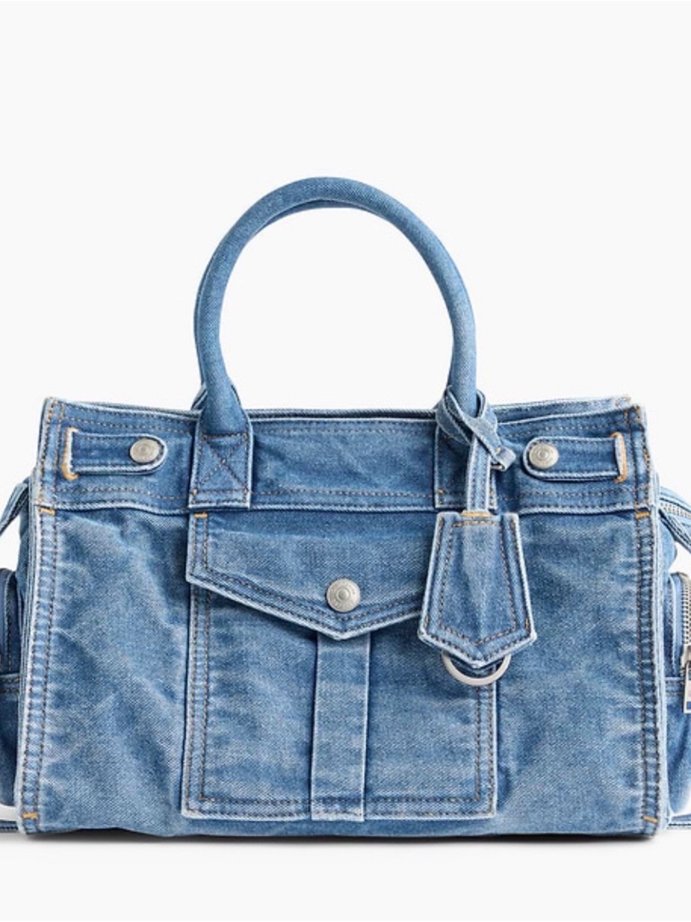 NWT Denim Five Pocket Satchel